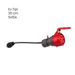 EVchargerCAR 5x16A 380V-450V CEE 220V Ev Tipi Adaptör.